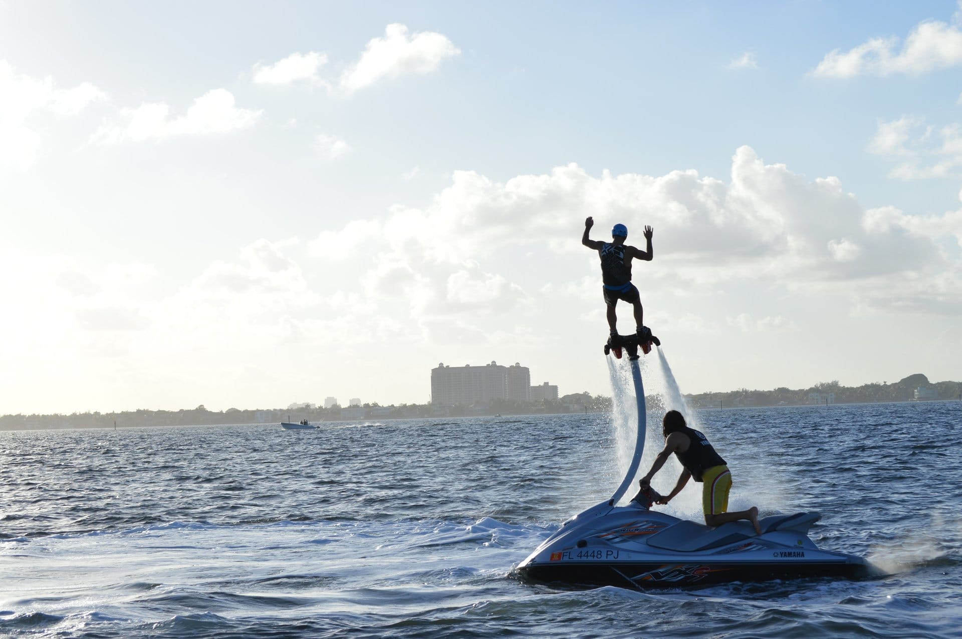 Customer learning to Flyboard in Miami